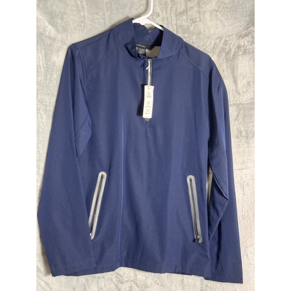 North End Mens Navy Blue Quarter Zip Pullover Moisture‎ Wicking UV Small NEW NWT
